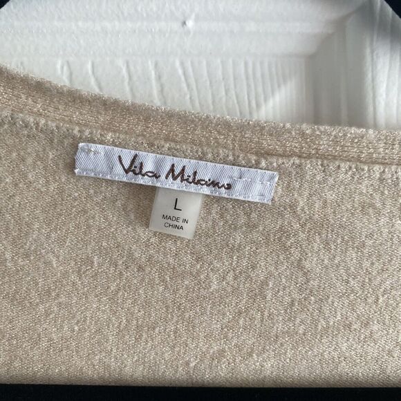 Vila Milano Knit Cardigan Daisy Embroidered Soft Feminine Sweater Large - Picture 2 of 7